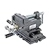 KATSU Drill Press Compound Cross Vice 4 Inch 100mm Heavy Duty Pillar Bench Drill Press 4 Ways Mechanic Cross Slide Vise Clamp for Workshop Milling Machine Machinery Maintenance