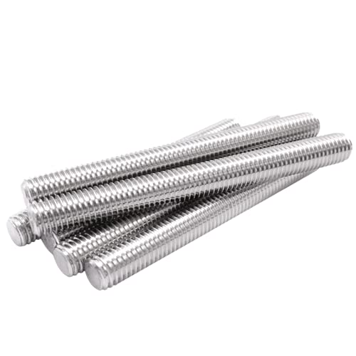 10pc/Pack DIN975 M6 M8 Threaded Rod Full-Thread Bar, 304 Stainless Steel Fasteners Silver 25-90mm 30mm 40mm 50mm 60mm 70mm 80mm 90mm (M8,90mm)