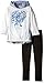Kidz Concepts Big Girls' Hacci and Jry 3/4 Sleeve Hoodie with Screenprint and Legging Set