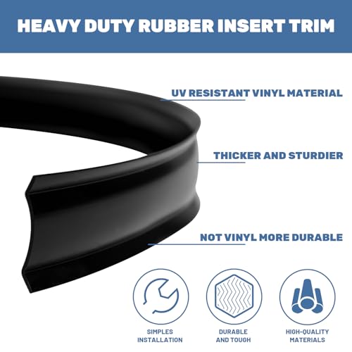 1 in RV Trim Molding Insert Black, 56 FT Wide RV Screw Cover Trim, Rv Weather Stripping Exterior Anti Sunlight Super Durable, Ideal for Travel Trailers and Campers