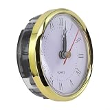 Honseadek Para reloj de cuarzo con acabado de movimiento con inserto dorado de 80 mm, repuesto de reloj de pared DIY – Se adapta a esfera de números arábigos/romanos de 73 mm para interiores (ROMA)