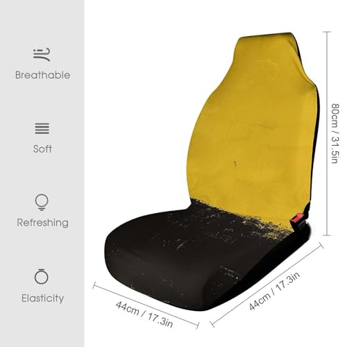 Housses de siège de voiture chat jaune universelles pour auto et SUV - 2