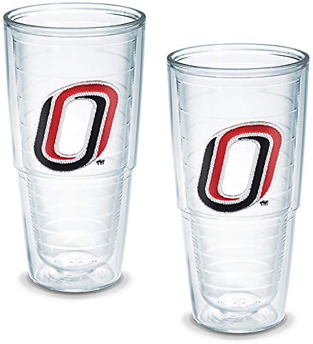 Tervis Nebraska University Omaha Emblem Tumbler, Set of 2, 24 oz, Clear