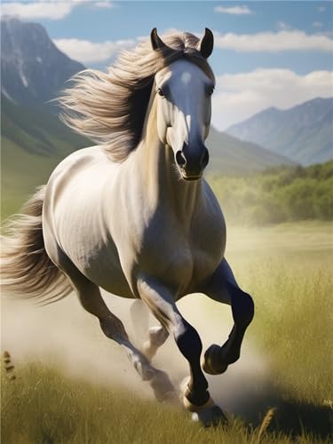 Peinture diamant adulte cheval grand format 36x48in avec kit canevas complet