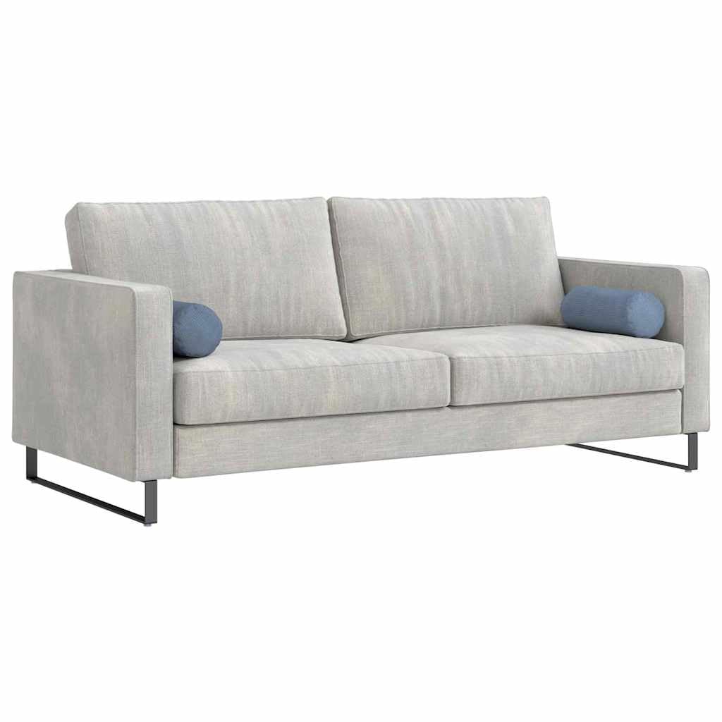 Poduszka bolster 2 sztuki, niebieska, Ø 15 x 40 cm, miękki materiał sztruksowy, cylindryczny, do salonu, sypialni, komfort wewnątrz