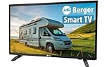 BERGER 12V Fernseher Wohnmobil Classiq 19" | Smart TV 12/24V Betrieb mit Triple Tuner, Bluetooth & WebOS | Camping Fernseher mit Lautsprecher & HD-Display | Ideal für Wohnwagen, LKW & Boot
