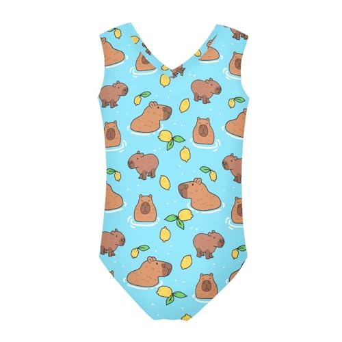 Image of Mumeson Girls One Piece Swimsuits Lightweight V-Neck Swimwear Bathing Suits for Little Girls 3-14 Years