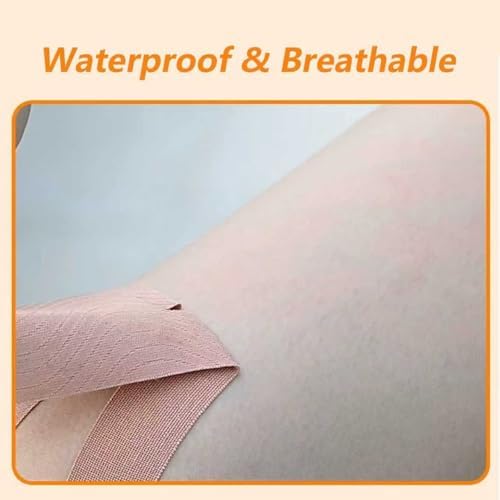 20PCS Precut Kinesiology Tape Strips, Elastic Muscle Tape, Waterproof Breathable Latex Free Tape, for Ankle Wrists Knees Exercise and Daily Use(Skin Color，2 in x 10 in) — 사진 2