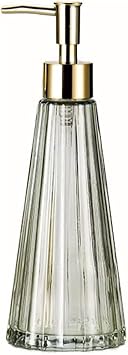 Glass Soap Dispenser 300ml/10.1oz Refillable Liquid Soap Dispenser with Stainless Steel Pump Hand Soap Dispensers for Bathroom