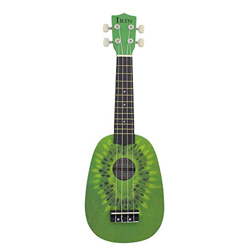 Ukulélé 21 pouces forme kiwi vert ukulélé instrument pincé - Les Beatles, Paul McCartney, John Lennon, RIngo Starr, George Harrison Ukulélé 21 pouces forme kiwi vert ukulélé instrument pincé