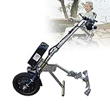 Heavy Duty All-Terrain Wheelchair Pulling Device with 3-Speed Control, 500W Motor, Shock Absorber System for Outdoor Use