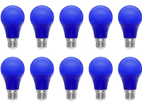 ZFQ Blue E27 LED Light Bulb A60 Edison Screw Bulb,3W A60 Coloured Lighting Bulbs E27 Blue Filament Lamp