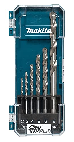 Makita D-75742 HSS-G 6 Piece Metal Drill Bit Set