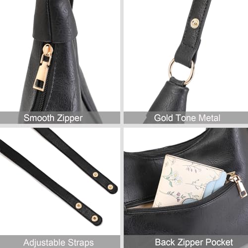 Bolso de hombro para mujer en cuero vegano ultra suave miniatura 4
