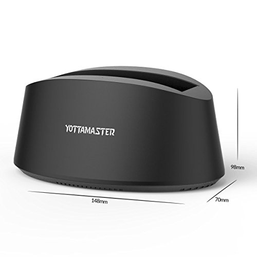 Yottamaster Docking Station USB 3.0 per Dischi Rigidi 2,5 e 3,5 Pollici con Alimentatore 12V2A HDD SSD UASP Windows Mac Linux