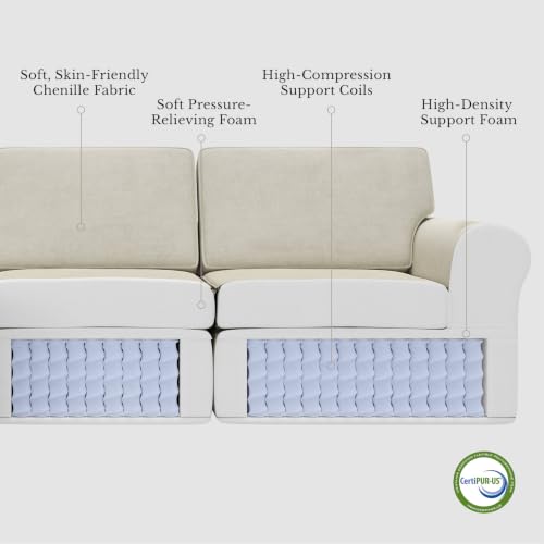 Image of Maywish Sectional Boneless Couch for Living Room, Right Arm Module, Beige