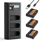K&F CONCEPT 3er-Pack EN-EL14 EN -EL14a Akku und Upgrade-LCD-Ladegerät Kompatibel mit Nikon D5300 D5600 D5100 D5200 D5500 D3100 D3200 D3300 D3400 D3500 Coolpix P7000 P7100 P7200 P7700 P7800 Kameras