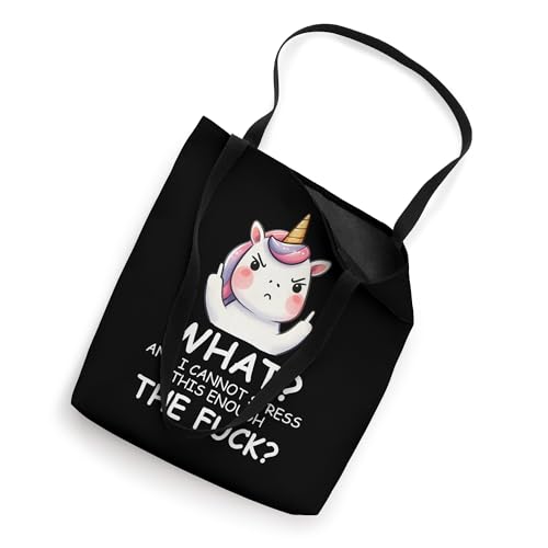 What & I Cannot Stress This Enough The Fck Sign Fuck Unicorn Tote Bag miniatura 2