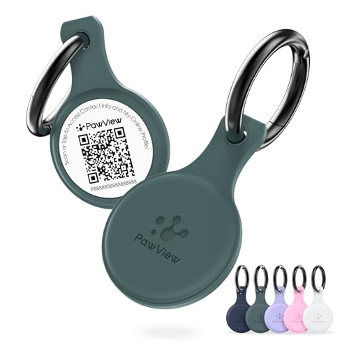 PawView Hundemarke mit QR-code & NFC- Adressanhänger Hunde für Halsband oder Geschirr mit Online-Profil Für kleine, mittelgroße und große Hunderassen,Gegen Verlust, Finder Scannt ohne App DE