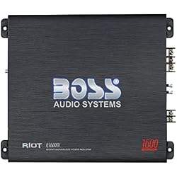 BOSS Audio Systems R1600M Monoblock Car Amplifier – 1600 W High Output, Low/High Level Inputs, Low Pass Crossover, Hook Up to Subwoofer for Bass