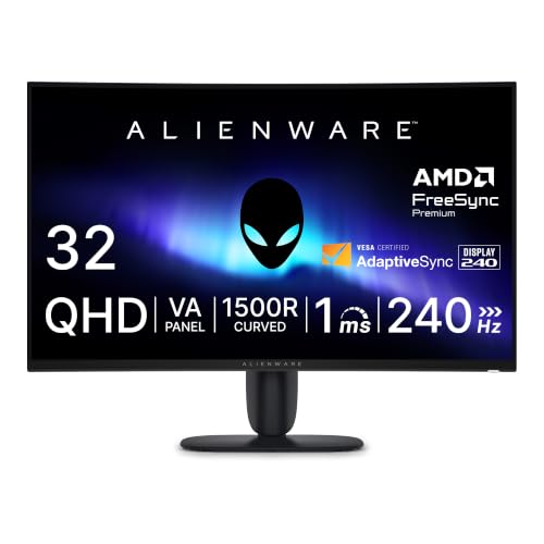 Dell AW3226DM 31.5インチ曲面 Alienware ゲーミングモニター(無輝点3年保証/QHD/VA,非光沢,1500R曲面/HDMIx2,DP1.4x1/DCI-P3 95%/高さ調整,傾き/1ms,240Hz/FreeSync Premium,DisplayHDR 400) Dell AW3226DM 31.5インチ曲面 Alienware ゲーミングモニター(無輝点3年保証/QHD/VA,非光沢,1500R曲面/HDMIx2,DP1.4x1/DCI-P3 95%/高さ調整,傾き/1ms,240Hz/FreeSync Premium,DisplayHDR 400)