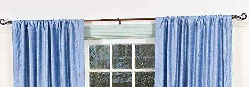 Indian Selections Light Blue Rod Pocket Velvet Curtain/Drape/Panel - 43W x 84L - Piece