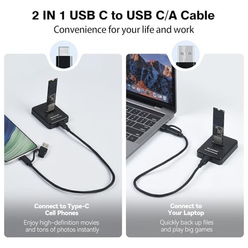 ELUTENG M.2 NVMe SSD Docking Station USB-C & USB-A miniatura 5