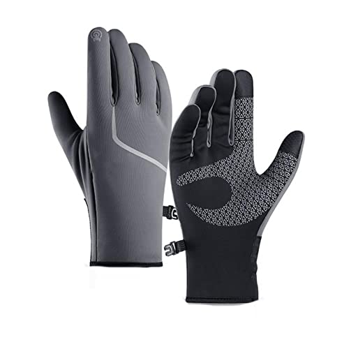 Gants chauds d'hiver en molleton étanche écran tactile pour motocycliste
