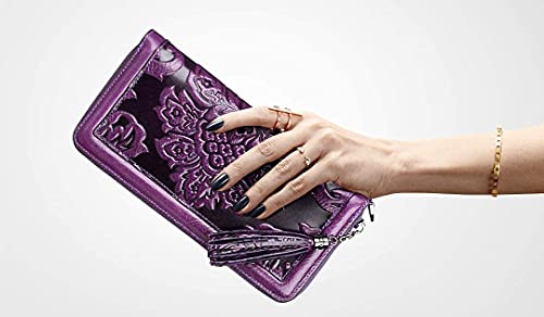 Pijushi Floral Handbags For Women Designer Handbag Top Handle Shoulder Bags For Ladies Bundle With Leather Wallets For Women Floral Wristlet Wallet Card Holder Purse #TOP7