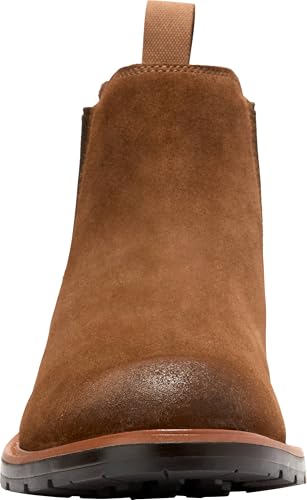 Cole Haan Cole Haan Men's Chamberlin Grand Chelsea Boots, Spiced Brown Suede/Water Resistant, 10-M US