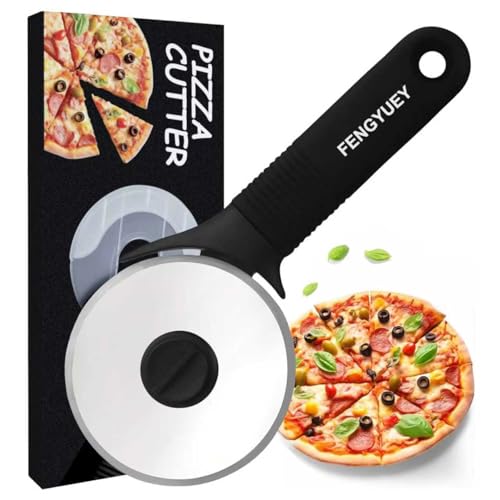 FENGYUEY Roulette Pizza [Original] - Coupe Pizza Couteau a Pizza Silicone et Lames Découpe Pizza...