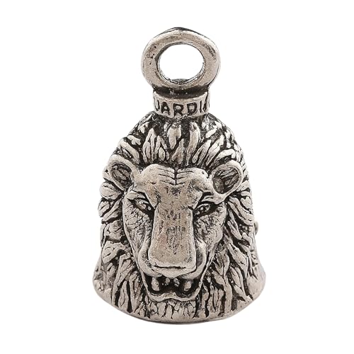 Image of Guardian Lion Motorcycle Biker Luck Gremlin Riding Bell or Key Ring