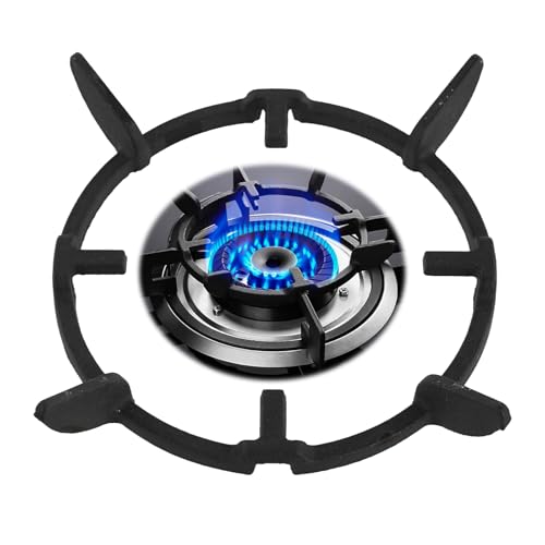Wok Ring, 17cm Diameter Cast Iron Wok Support Ring, Universal Stove Rack, Stove Pan Support for Wok Gas Hob, Non Slip Cooktop Range Pan Rack, Stove Accessories, Stand for Cooktop Range Pan, Milk Pot