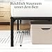 Zinus Elias Bettgestell 90 x 200 cm mit Vintage Kopfteil - Metallbett 90x200 mit Metall-Lattenrost - 30 cm Hohe Plattform mit Freiraum Darunter - Kein Boxspringbett Erforderlich - Schwarz