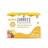 Zarbee's Gola & Sistema Immunitario Gusto Miele e Limone, Integratore difese immunitarie per adulti e bambini 6+ anni, Pastiglie gola irritata, Senza glutine e senza lattosio, 24 pastiglie