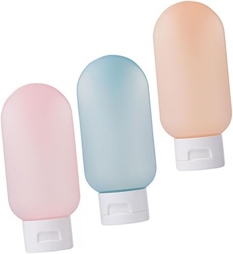 3Pcs Travel Empty Bottles - Squeeze Cosmetic Containers