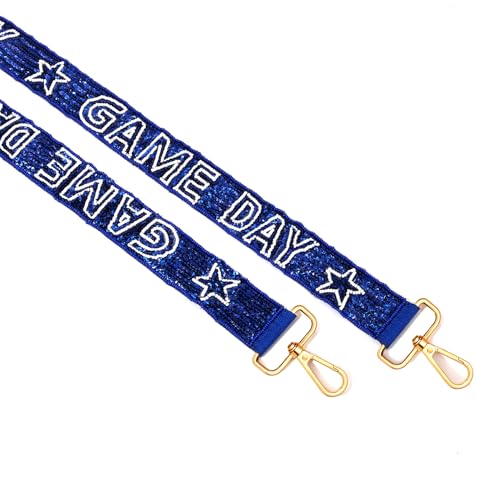 boderier Game Day Purse Straps Replacement Crossbody Bag Strap Beaded Sequins Strap for Clear Bag Football Accessories4