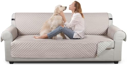 TAOCOCO Sofa Covers,1 Seater Sofa Slipcovers,Non Slip Sofa Covers,Settee Covers,Sofa Protectors from Pets,Washable Sofa Covers for Dogs(Brown)
