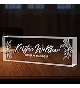 Custom Office Name Plate for Desk, Desk Name Plate Personalized, Personalized Gifts for Women, Ap...