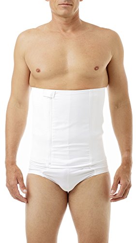 Underworks BELLY BUSTER! 12-inch Zip-N-Trim Brief Girdle for Men - For Tummy Trimming, Shaping, Mid-section Hernia