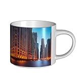 Grand volume sous une forme pratique : conçu pour ceux qui apprécient une grande tasse imprimée Chicago Illinois USA. Ses dimensions offrent une capacité généreuse sans être encombrante, offrant la quantité parfaite pour une pause café du matin ou une séance de thé de l'après-midi