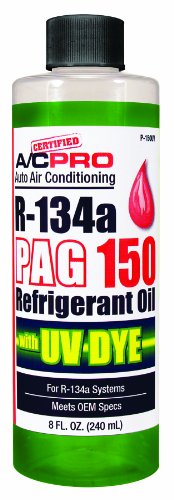 A/C PRO P150UV R-134a PAG 150 Refrigerant Oil with UV Dye-8 oz.