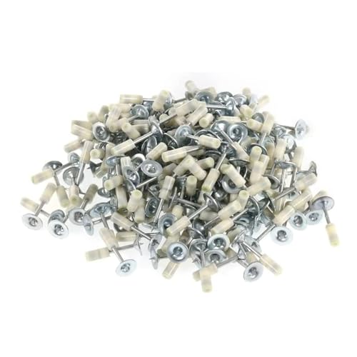 400 pcs Round Nails Wall Fastening Tool,Nails for Manual Steel Nail Gun Concrete Nail Gun,DIY Nail Gun Accessories for Concrete Ceiling Cable Ducts Fixed Slotting Device Repair Tool