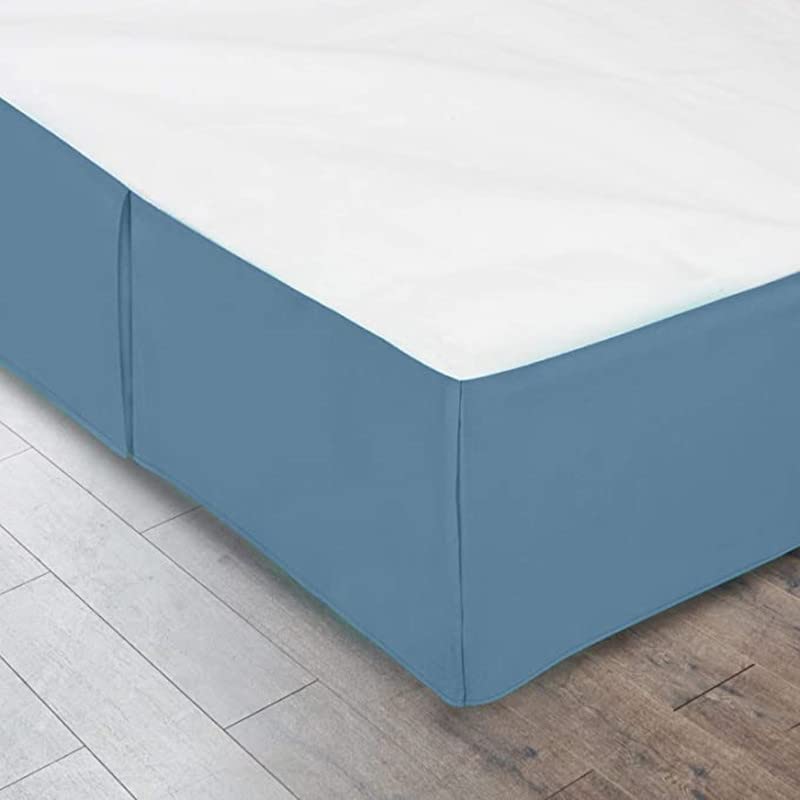 Faldas de la cama de microfibra premium de 35cm de alto colchas plisadas 135x190 4