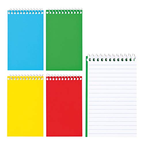 Carnets de notes à spirales lignés lot de 12 petits blocs de 60 feuilles colorées