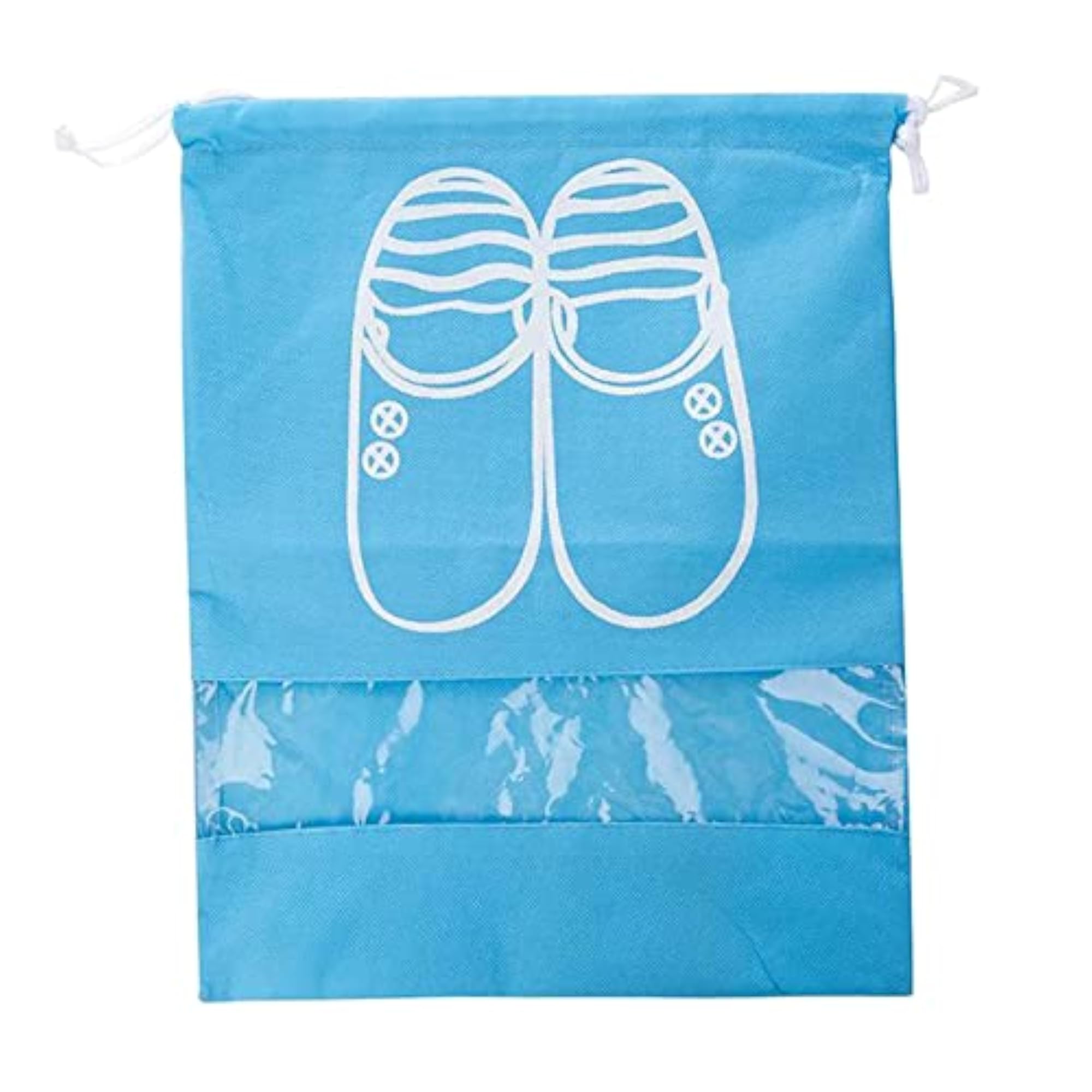 Portable Beam Drawstring Shoe Storage Bag, Dust-Proof Thick Foldable Pouch