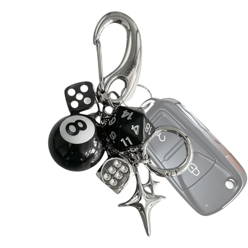 Genérico Cubo Bag Charm - Metal Cube Key Accessoire, Decoración De Para Bolsillo De Billetera De Mochila Para Teléfonos Celulares | Elegante Diseño De Regalo De Joyería De Joyas Colgantes Damas