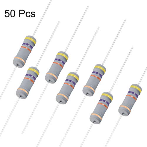 Uxcell 50Pcs 47K Ohm Resistor, 2W 5% Tolerance Carbon Film Resistors, 4 Bands For Diy Electronic Projects And Experiments #TOP2