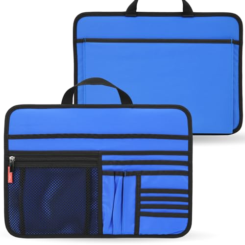 Large Briefcase Insert Organizer for Work Office File Document Laptop Storage Organizer (L, Blue)