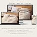 DAPU Pure Linen Sheets Set, 100% French Linen from Normandy, Breathable and Durable for Hot Sleepers, 4 Pcs Set - 1 Flat Sheet, 1 Fitted Sheet, 2 Pillowcases (Natural Linen, Queen)